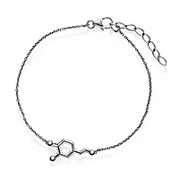 Armbånd i 925 sølv med symbol dopamin