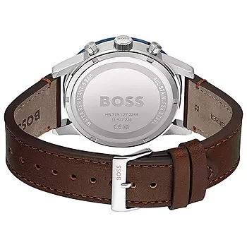 Bilde nummer 2 av Hugo Boss, Allure herreklokke i stål med brun skinnrem