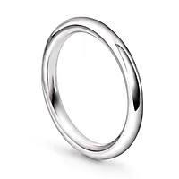 Giftering i 375 hvitt gull | 2,5 mm bredde