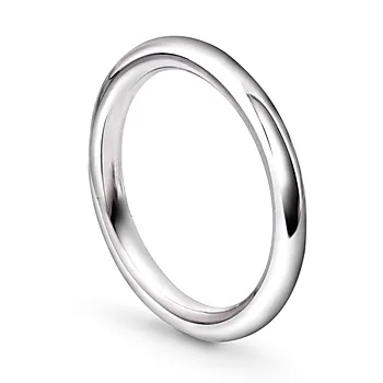 Giftering i 375 hvitt gull | 2,5 mm bredde