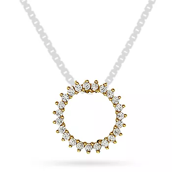 Pan Jewelry, Anheng i 585 gult gull med zirkonia og sirkel