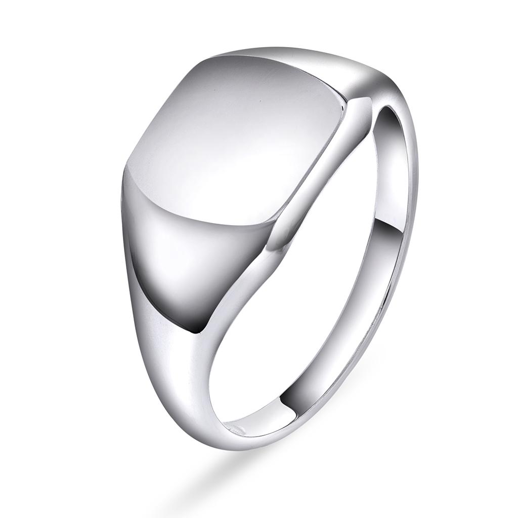 Brad ring i sølv, signetring medium, størrelse Brad ring i sølv, signetring medium, 72