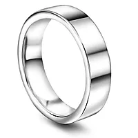Giftering i 585 hvitt gull | 5 mm bredde