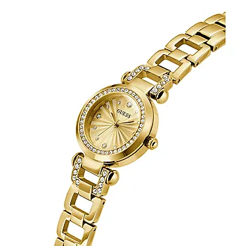 Bilde nummer 3 av Guess, Bejeweled dameklokke med gullfarget stållenke og zirkonia
