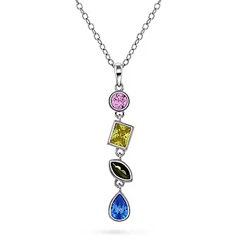 Pan Jewelry, Smykke i 925 sølv med farget zirkonia