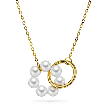 Harmoni smykke i 925 forgylt sølv med ferskvannsperler