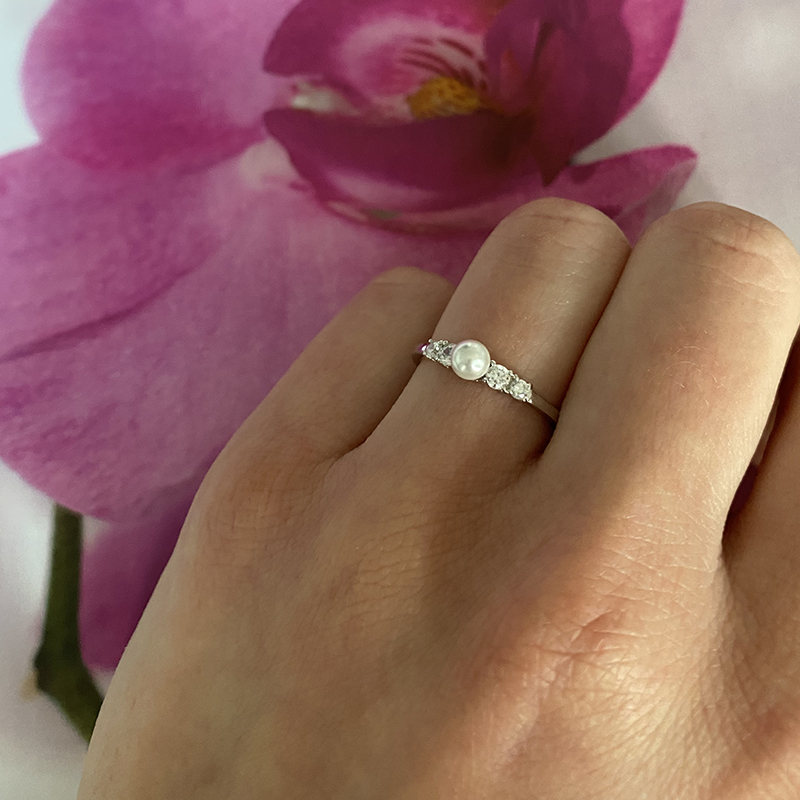 Bilde nummer 2 av Pan Jewelry, Ring i 925 sølv med perlemor