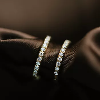 Bilde nummer 2 av Pan Jewelry, Øreringer i 585 gult gull med zirkonia