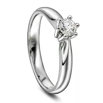 Pan Jewelry, Ingrid enstensring i 585 hvitt gull 0,30 ct