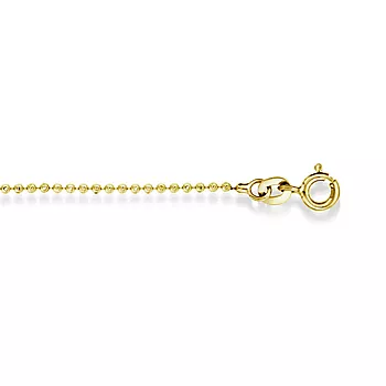 Pan Jewelry, Kulekjede i 925 forgylt sølv, 40+5 cm