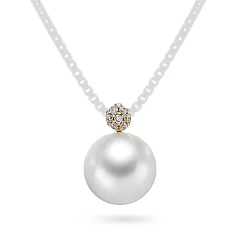 Pan Jewelry, Anheng i 585 gult gull med ferskvannsperle og zirkonia