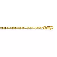 Figaro kjede i 925 forgylt sølv 2,4 mm, 42-60 cm