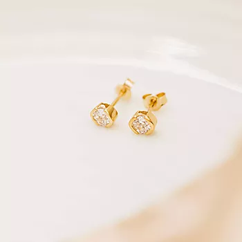 Bilde nummer 4 av Pan Jewelry, Øredobber i 585 gult gull med zirkonia