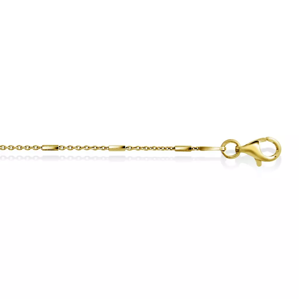 Pan Jewelry, Ankelkjede i 925 forgylt sølv, 25 cm
