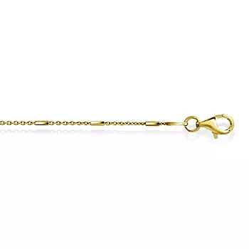 Pan Jewelry, Ankelkjede i 925 forgylt sølv, 25 cm