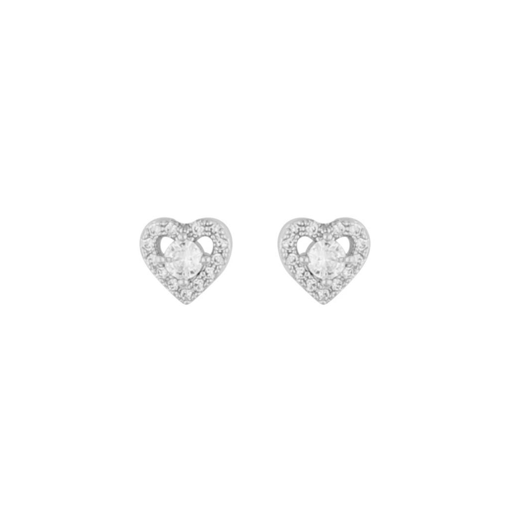 Snö Of Sweden Nisi Heart Small Earring Silver Onesize