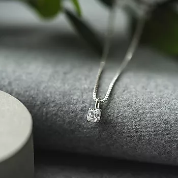 Bilde nummer 4 av Gems by Gulldia, Anheng i 585 hvitt gull med LAB diamanter 0,50 ct TWSI