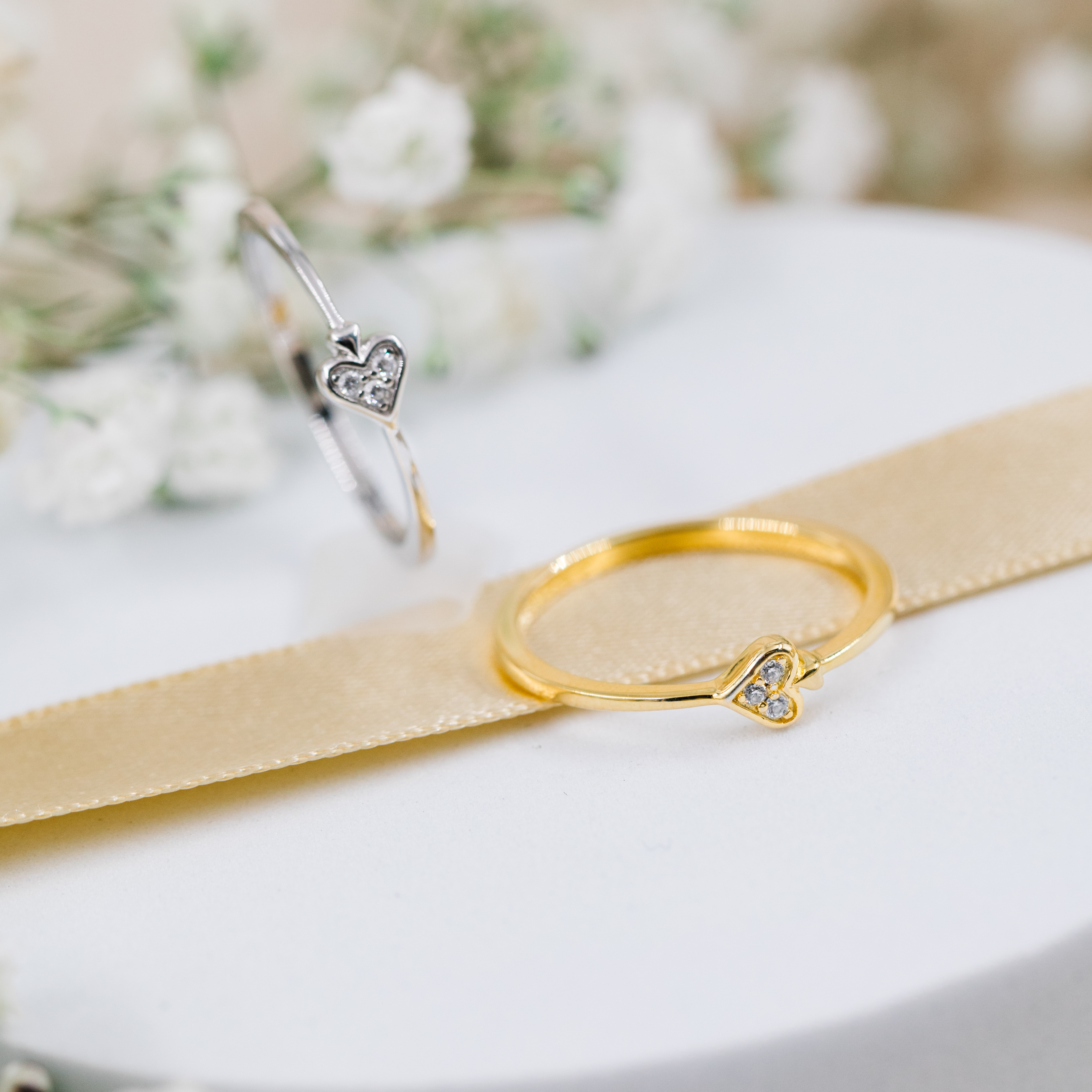 Bilde nummer 4 av Pan Jewelry, Ring med hjerte og zirkonia i forgylt 925 sølv