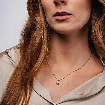 Bilde nummer 2 av Contessa LAB diamantanheng i 585 gult gull 1,00 ct