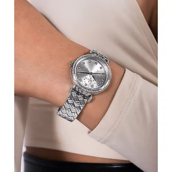 Bilde nummer 3 av Guess, Dress dameklokke med stållenke