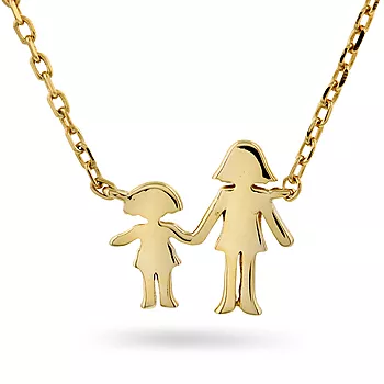 Pan Jewelry, Familiesmykke med mor og datter i forgylt 925 sølv