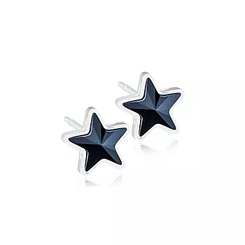 Blomdahl, Øredobber i medisinsk plast med sort Swarovski krystall