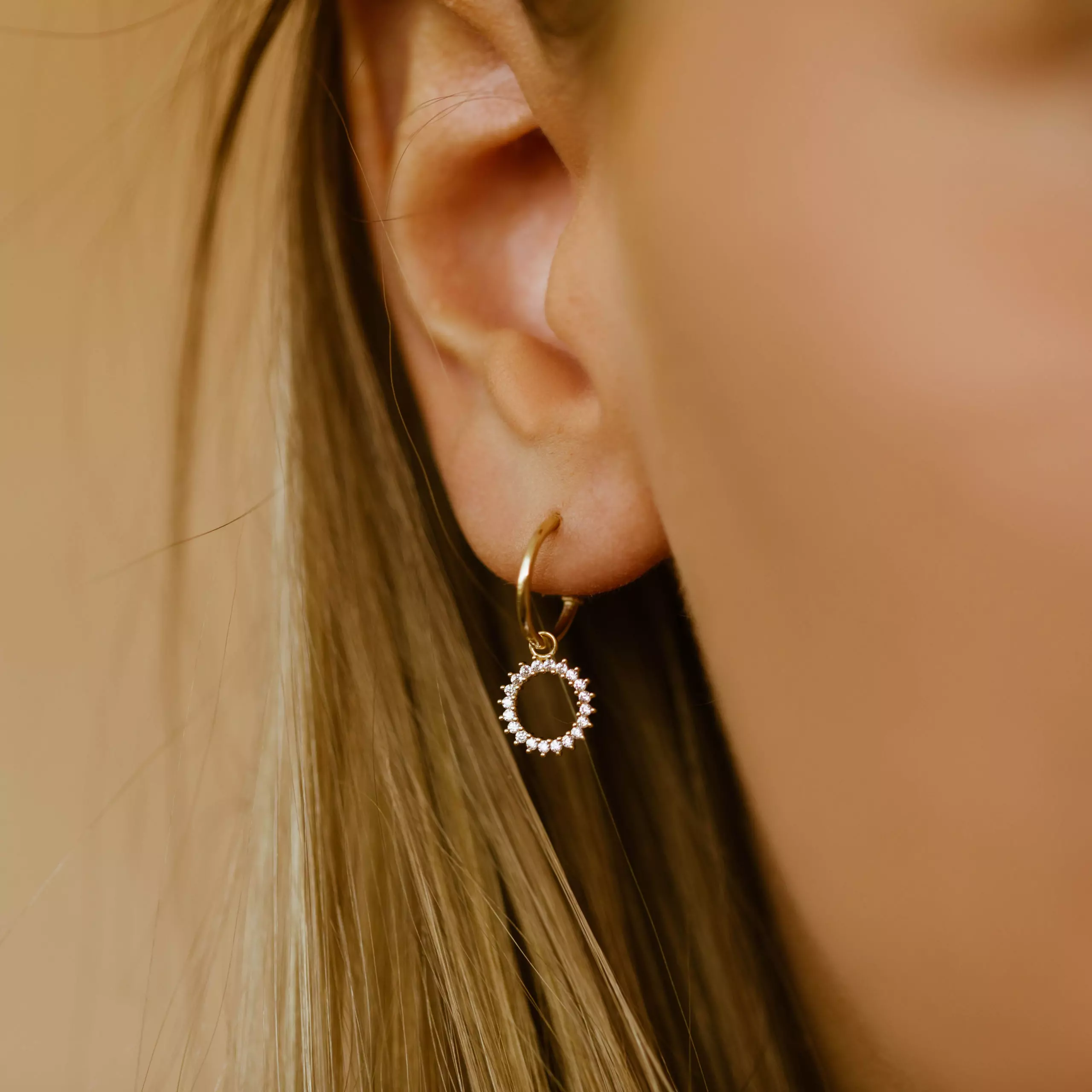Bilde nummer 2 av Pan Jewelry, Øredobber i 585 gult gull med zirkonia