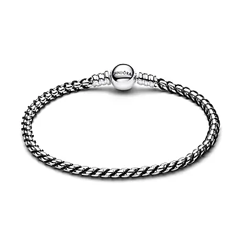 Bilde nummer 4 av Armbånd i 925 sølv med sort snor