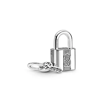 Pandora Moments, Charms i 925  sølv med hengelås og nøkkel
