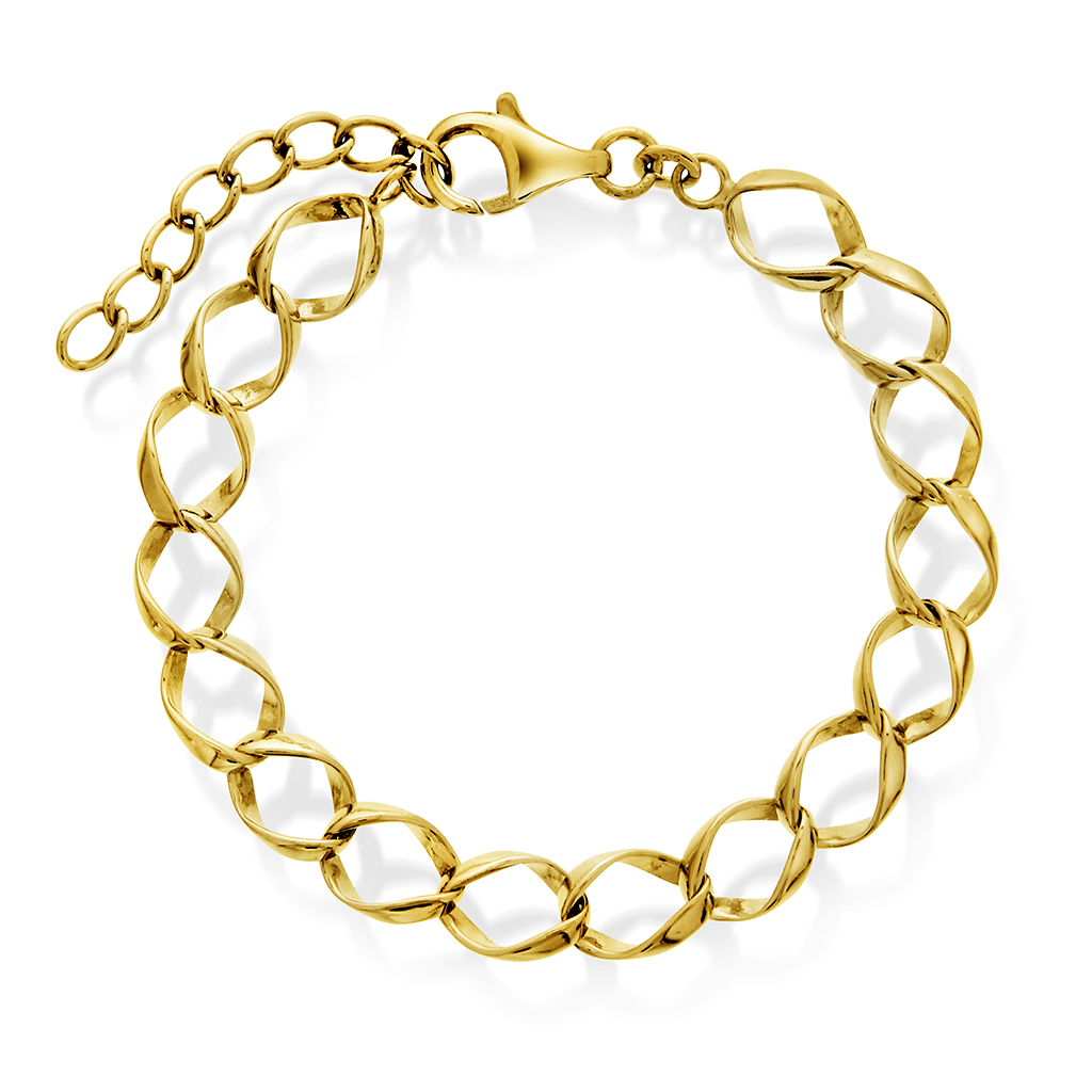 Pan Jewelry, Armbånd i 925 forgylt sølv
