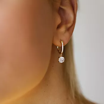 Bilde nummer 4 av Pan Jewelry, Øredobber i 925 forgylt sølv med zirkonia