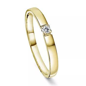 Pan Jewelry, Angelica alliansering i 585 gult gull med diamanter 0,05 ct WSI