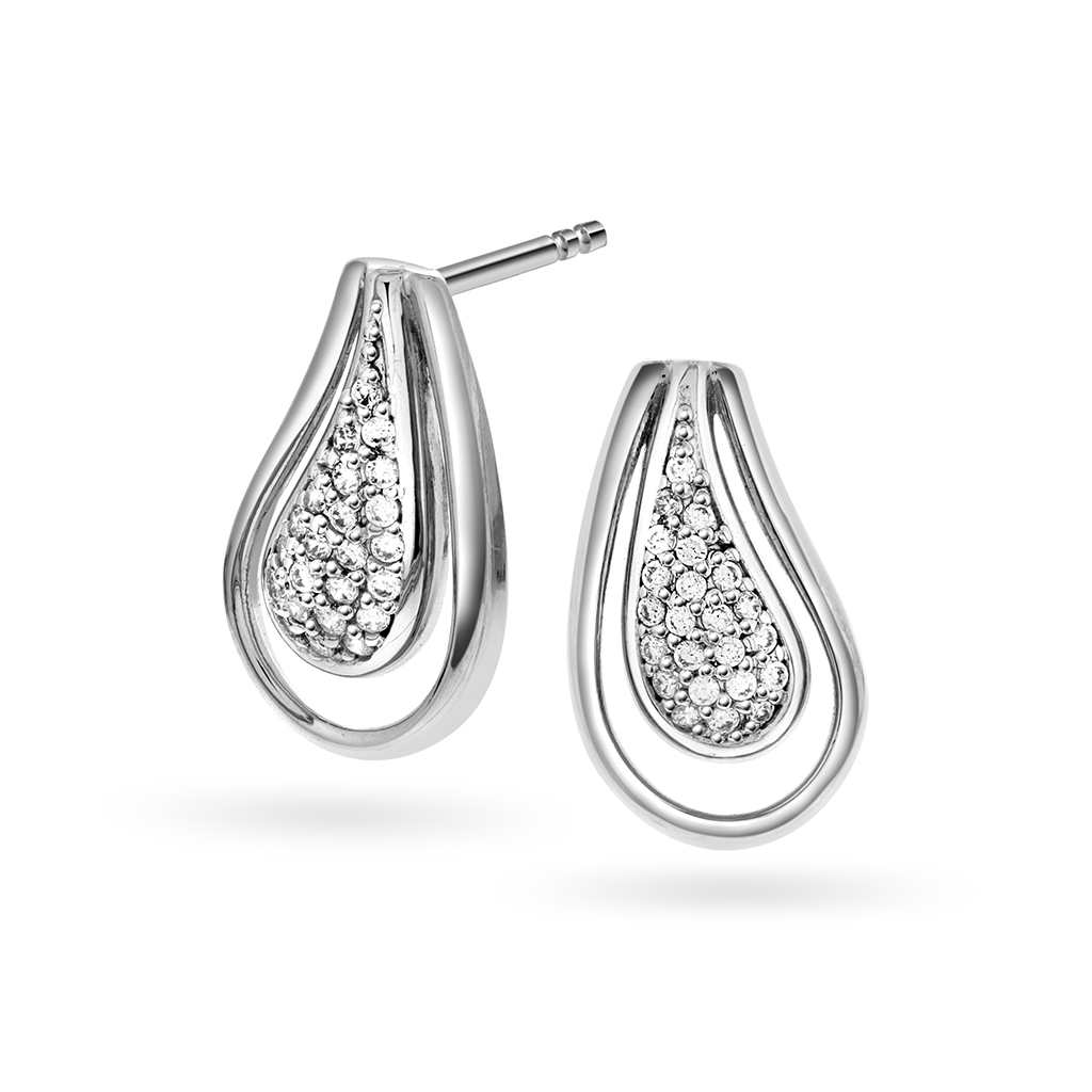 Pan Jewelry, Øredobber i sølv med zirkonia