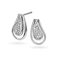 Pan Jewelry, Øredobber i sølv med zirkonia