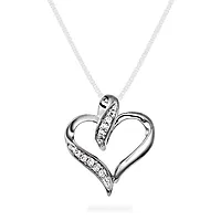 Diamantanheng i 585 hvitt gull 0,05 ct