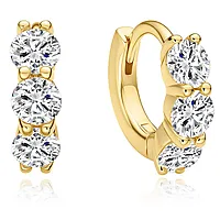 Øreringer i 925 forgylt sølv med zirkonia