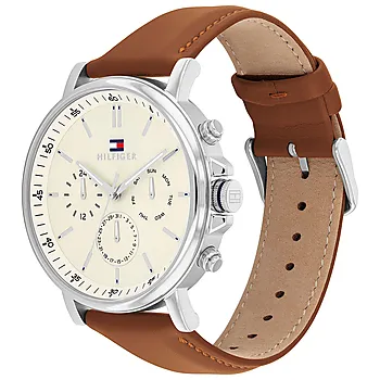 Bilde nummer 2 av Tommy Hilfiger, Herreklokke i stål med brun skinnrem