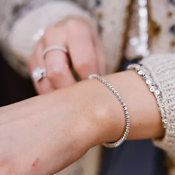 Bilde nummer 3 av Cathinka tennisarmbånd i 585 hvitt gull med diamanter 0,22 ct