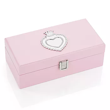 Eik, rosa smykkeskrin med tinnhjerte