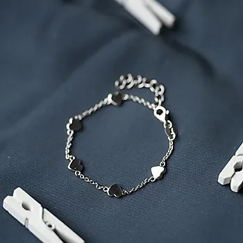 Bilde nummer 2 av Prins & Prinsesse, Armbånd til barn i 925 sølv og hjerter