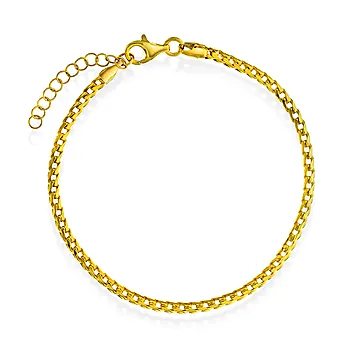 Pan Jewelry, Armbånd i forgylt 925 sølv, 19 cm