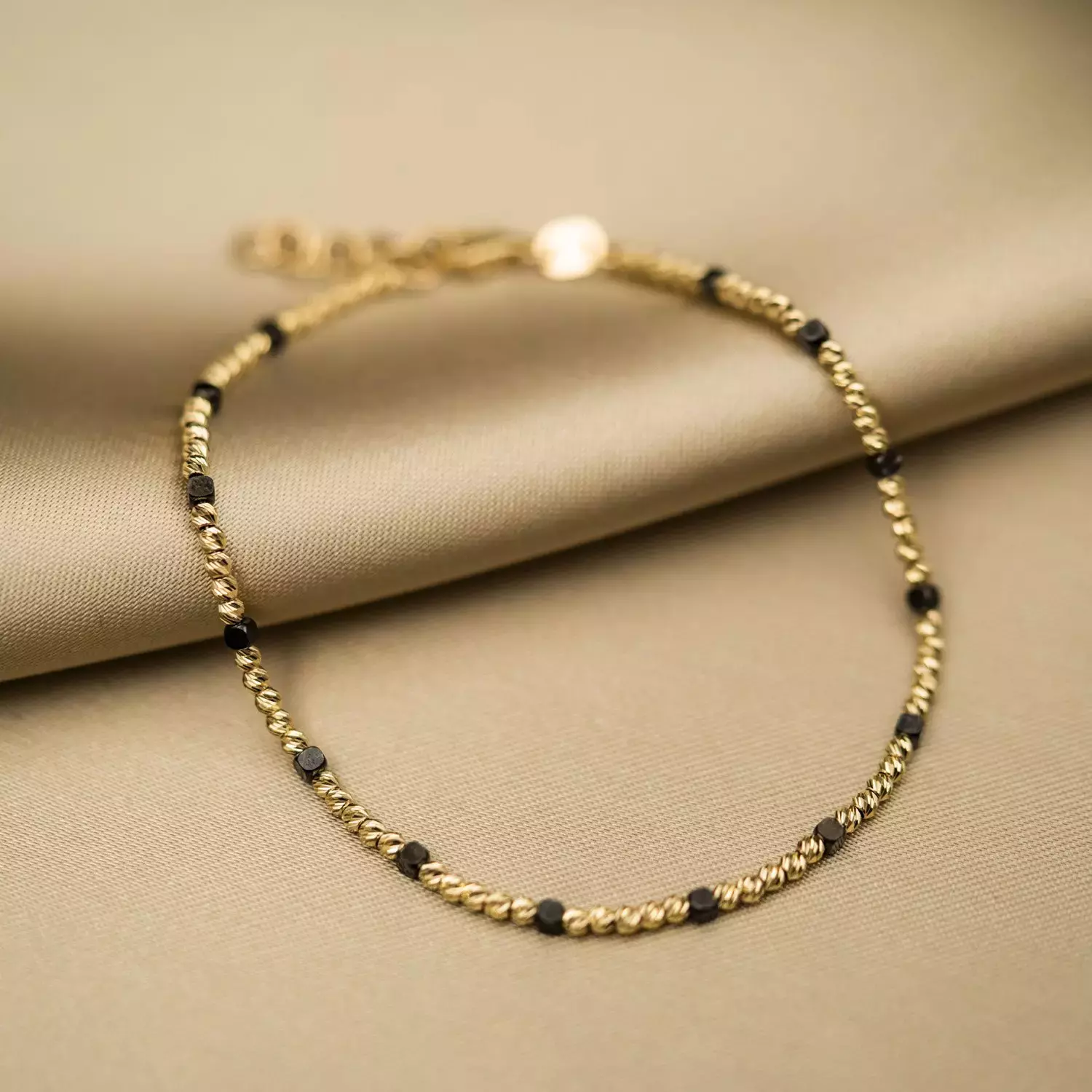 Bilde nummer 2 av Pan Jewelry, Armbånd i 585 gult gull popcorn med ruthenium