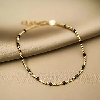 Bilde nummer 2 av Pan Jewelry, Armbånd i 585 gult gull popcorn med ruthenium