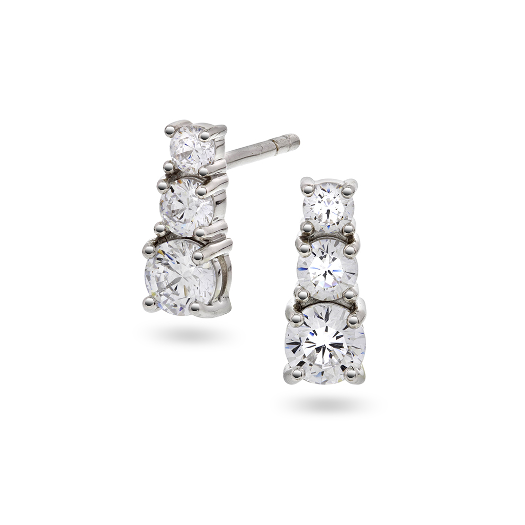 Pan Jewelry, Øredobber i 925 sølv med zirkonia