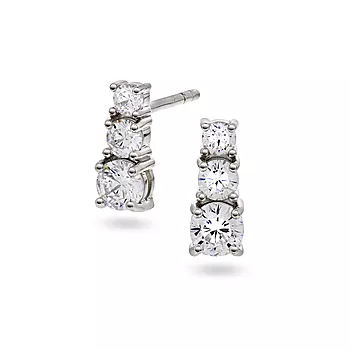 Pan Jewelry, Øredobber i 925 sølv med zirkonia