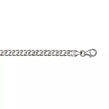 Pan Jewelry, Tvilling panser armlenke i 925 sølv 4,8 mm, 19,5 cm