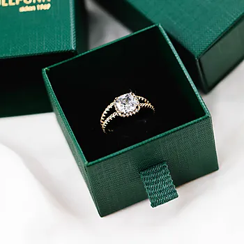 Bilde nummer 4 av Pan Jewelry, 2-i-1 ring i 925 sølv med zirkonia og cushion