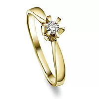 Pan Jewelry, Isabella enstensring i 585 gult gull 0,15 ct
