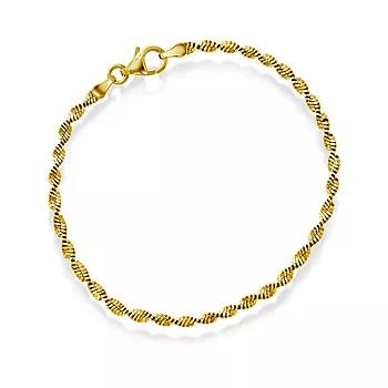 Pan Jewelry, Armbånd i forgylt 925 sølv 19 cm