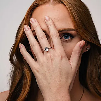 Bilde nummer 3 av Empress LAB diamantring i 585 hvitt gull 2,00 ct